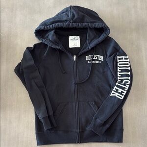 Hollister Black Zip-Up Hoodie - Sz S